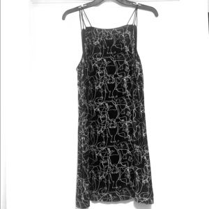 Silence and noise abstract elephant dress